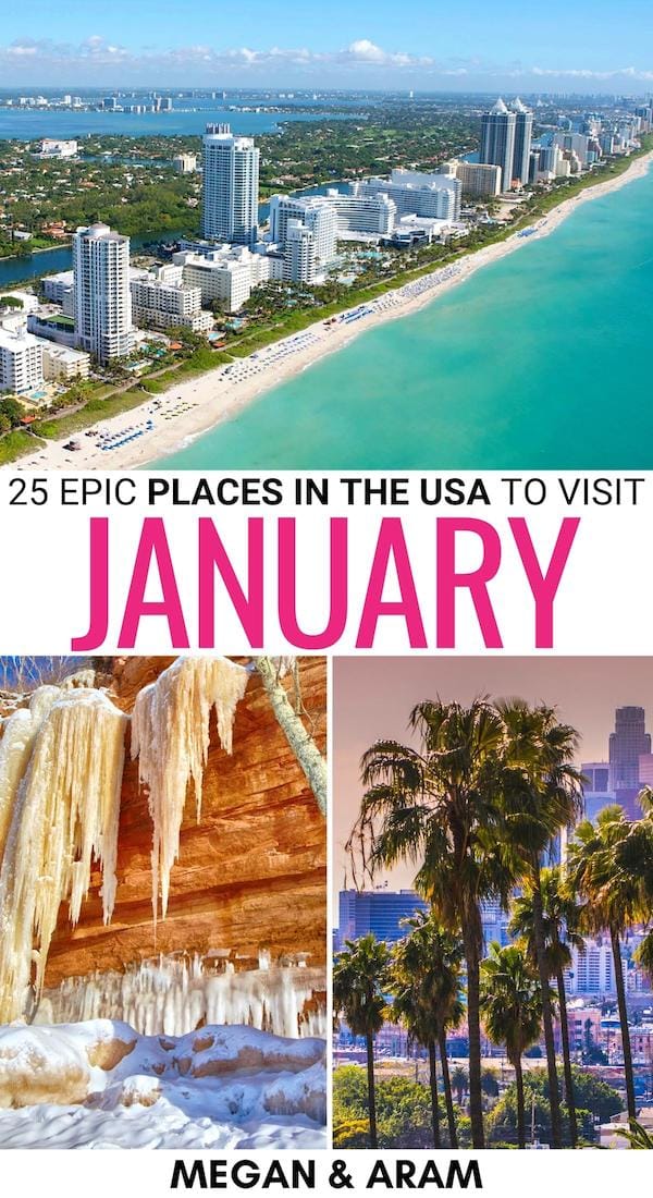 top states to visit in january
